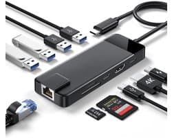 Docking Station Laptop 2x HDMI - Splitter Laptop - USB-C - Universeel