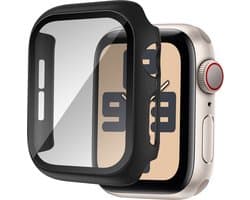 Bandz hard case hoesje met screenprotector geschikt voor Apple Watch 10 - 42mm & Apple Watch 11 - 42mm case - beschermhoes van polycarbonaat materiaal - Full cover case met screen protector (zwart)