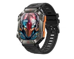 DrPhone ChronoWatchX2 – Robuuste Smartwatch | 2.0" HD | Bluetooth Bellen | Hoogtemeter | IP67 | 100+ Sportmodi - Zwart