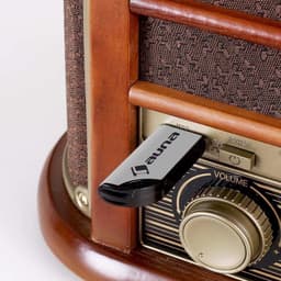 Auna Platenspeler met luidspreker, Retro platenspeler met 3 snelheden en USB-aansluiting, Platenspeler in vintage design, Vinyl Record Player, Platenspeler voor platen — thumbnail 4