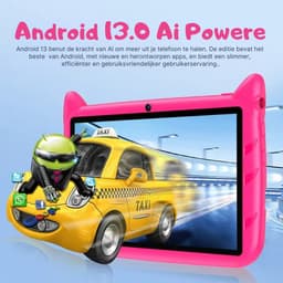 BDF Kindertablet 7 Inch, Dubbele Camera, Android en 64GB Opslag voor Kinderen Blauw kleur — thumbnail 2