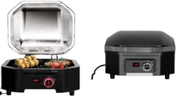 Fameilleur elektrische barbecue- 1700 Watt – Compact & Krachtig – Tot 350°C – Gietijzeren Grillrooster – BBQ voor Balkon, Tuin of Camping – Zwart – Snel op temperatuur – Geen Gas of Houtskool Nodig- grill- tafelgrill- tafel grill- tafelbarbecue- tafe — thumbnail 3