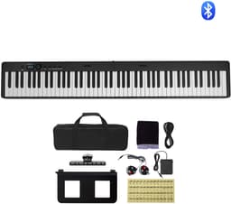 88-toets Opvouwbaar Pianoklavier, Met Bluetooth en MIDI, 128 Standaardtonen, LED-Display, Draagbaar, Multifunctioneel — thumbnail 1