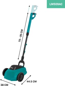 VONROC Mini Elektrische Grasmaaier – 350W – 22 cm – Maaien en mulchen in één - Drie instelbare maaihoogtes: 30mm, 40mm, 50mm – Incl. reinigingstool — thumbnail 4
