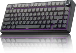 EPOMAKER x AULA F75 - Zwart/Grijs - Mechanisch Draadloos Toetsenbord - RGB - 75% - QWERTY - Gaming Keyboard - Leobog Reaper Switch — thumbnail 1