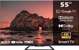 Horizon Smart TV 55 inch QLED - 4K ULTRA HD Televisie - XT Line - Google TV WiFi - Voice Assistant - Frameless Slim Design — thumbnail 1