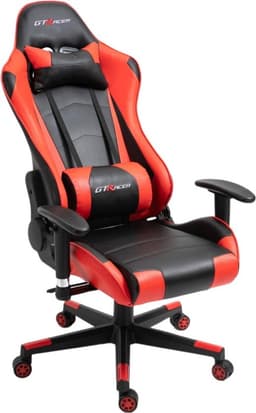 GTRacer Pro - Game Stoel - Gaming Stoel - Ergonomische Bureaustoel - Gamestoel - Verstelbaar - Gaming Chair - Zwart / Rood — thumbnail 3