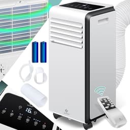 KESSER Mobiele Airco 4-in-1 – 9000 BTU – Energieklasse A – Koelen, Ontvochtigen, Ventileren & Nachtmodus – Timer & Afstandsbediening – Stil (50 dB) – Touch Display – Airlock – 360° Wielen – 1,8m Snoer — thumbnail 1