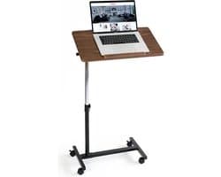 Tatkraft Gain - Ergonomische Laptoptafel Op Wielen - Geschikt Voor Notebook / Apple Macbook Pro/Air 7-17 Inch Statafel Laptopstandaard Steun - Mobiele Bed/Schoot/Bank Laptop Standaard Notebook Houder - Laptophouder Laptopstand Tafel