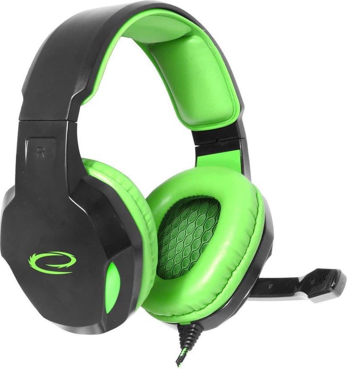 Esperanza Cobra Serie - Gaming Koptelefoon - Zwart-Groen - Met Microfoon - Over-ear — afbeelding 1