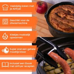 Promida 13-Delige Airfryer Accesoireset - Accessoire voor heteluchtfriteuse - 20cm — thumbnail 9