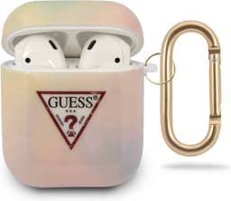 Guess Geschikt voor AirPods 1 en 2 hoesje - Tie en Dye Collection Blauw — thumbnail 1