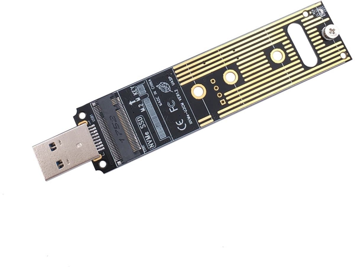 MSA7780 M.2 NGFF PCI-E SSD naar USB 3.1 Type-A plug-in adapterkaart — afbeelding 1