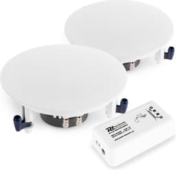 Inbouw speaker - 2x plafond speaker Power Dynamics ESCS6 + Bluetooth versterker Power Dynamics BT10 - Complete set voor kantoor, hal, wachtkamer, etc. — thumbnail 1