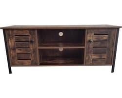 Tv meubel kast Stoer - televisie dressoir industrieel - 110 cm breed