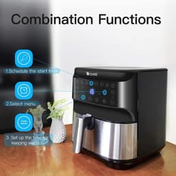 Proscenic T21 Airfryer - Heteluchtfriteuse XXL - App en spraakbediening - 5,5 L - 1700 W - A+++ — thumbnail 6