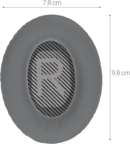 kwmobile 2x oorkussens geschikt voor Bose Quietcomfort 35 35II 25 15 / QC35 QC35II QC25 QC15 - Earpads voor koptelefoon in zilver — thumbnail 5