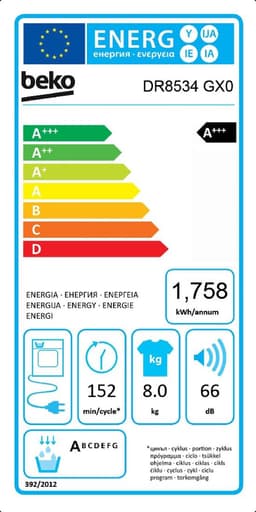 Beko DR8534 GX0- Warmtepompdroger — thumbnail 3