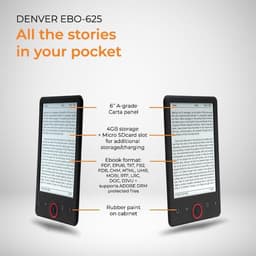 Denver E Reader 6 inch - E book Reader 4GB - A kwaliteit Carta-paneel - MicroSD Ingang - EBO625 — thumbnail 4