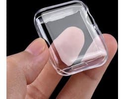 Apple Watch 44mm Siliconen TPU Case Transparant - Screenprotector