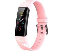 West Watches Model Wood Activity Tracker Stappenteller - Smartband - Sporthorloge Tieners/Kinderen - Roze - Move