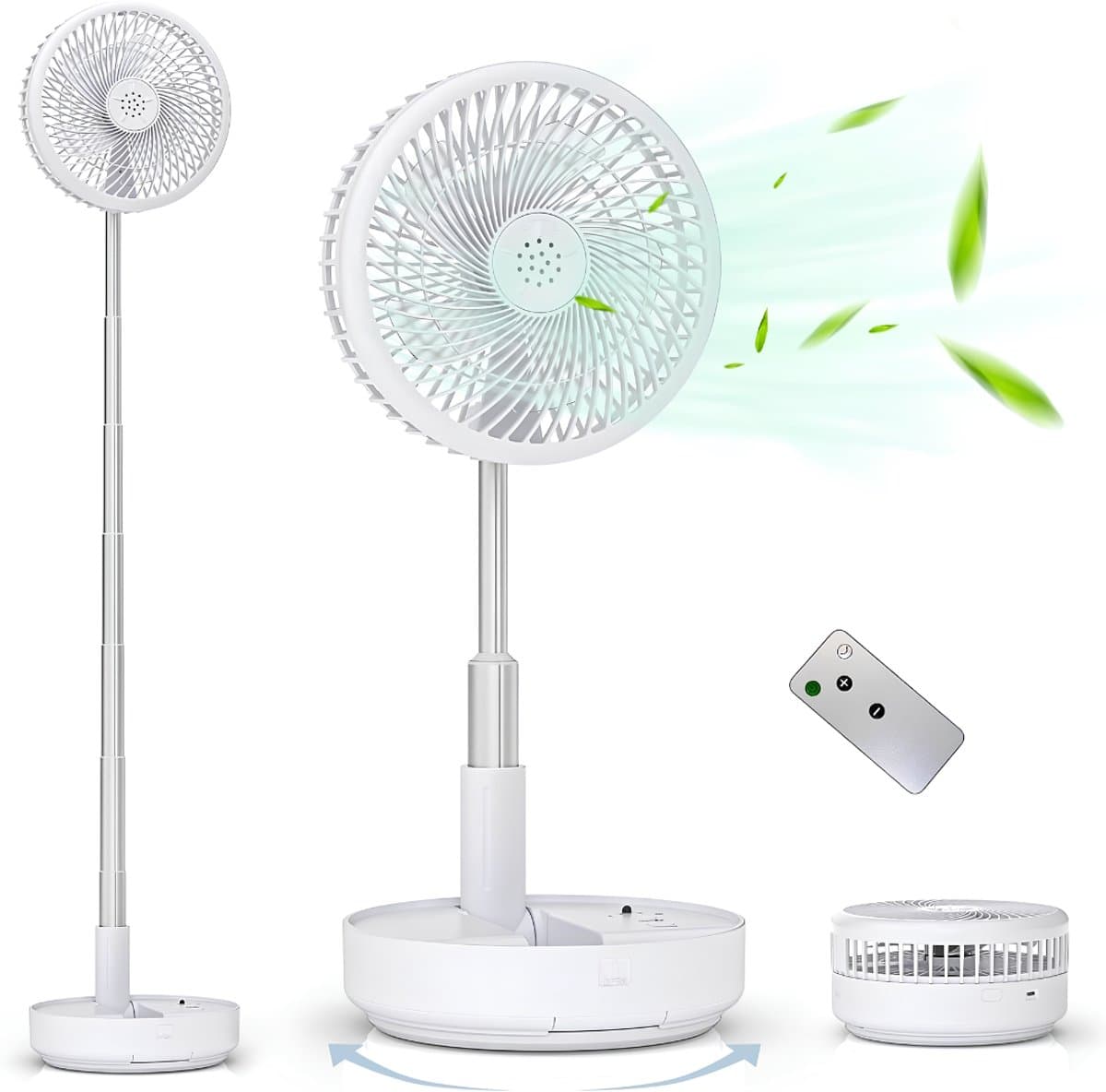 Ventilator Staand - Ventilator - Ventilator Staand Afstandsbediening - Wit - 23cm x 11cm x 23cm — afbeelding 1