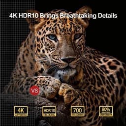 Beamer - Projector - Mini Projector - Full HD Native 1080P - met 120-inch E-ALR Projectorscherm & Stand – Outdoor Camping & Home Theater – EU Plug — thumbnail 2