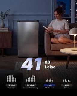 Compacte Koelkast - Kleine Koelkast - Dranken Koelen - Energiezuinig Stil - 91 Liter - Zilver — thumbnail 5