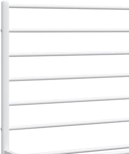 Bedframe met hoofd- en voeteneinde, metaal, wit, 120 x 200 cm, hotelbedframe, bedframe voor woonkamer, slaapkamer, geschikt voor slaapkamer — thumbnail 2