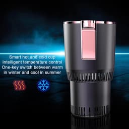 Auto Dranken Koeler en Warmer - Mok Koeling en Verwarming Draagbare Autokoelkast Elektrische Koelbeker Mok Mini Koeler Voor Bier Water Melkdrank - zwart — thumbnail 2