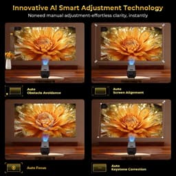 Beamer 1000 ANSI Lumen - Native 1080P Resolutie - 120W Vermogen - LCD Scherm - Android 14 Systeem - Home Theater Projector — thumbnail 5
