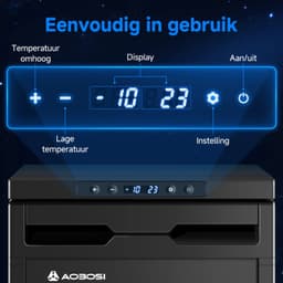 Koel-Vriescombinatie 45 Liter – Compressorkoeling – App-Bediening – Voor Camper, Auto en Boot – Zwart — thumbnail 4