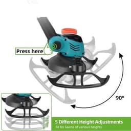 Handmaaier - Grasmaaier - Grastrimmer - Grasschaar - Grasmachine - 3000W - 6-Inch - Elektrische/Accu - Grastrimmer met 90° Verstelbare Kop – Tuingereedschap voor Precisiewerk - 21V/18V Compatibel - Inclusief 2x Accu — thumbnail 5