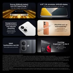 Xiaomi POCO X8 - 8GB RAM - 256GB - White - Enorme 8340mAh batterij met 67W HyperCharge - 6.83" 1,5K ultrahelder AMOLED-display - Gesegmenteerd patroonontwerp met robuuste afwerking — thumbnail 4
