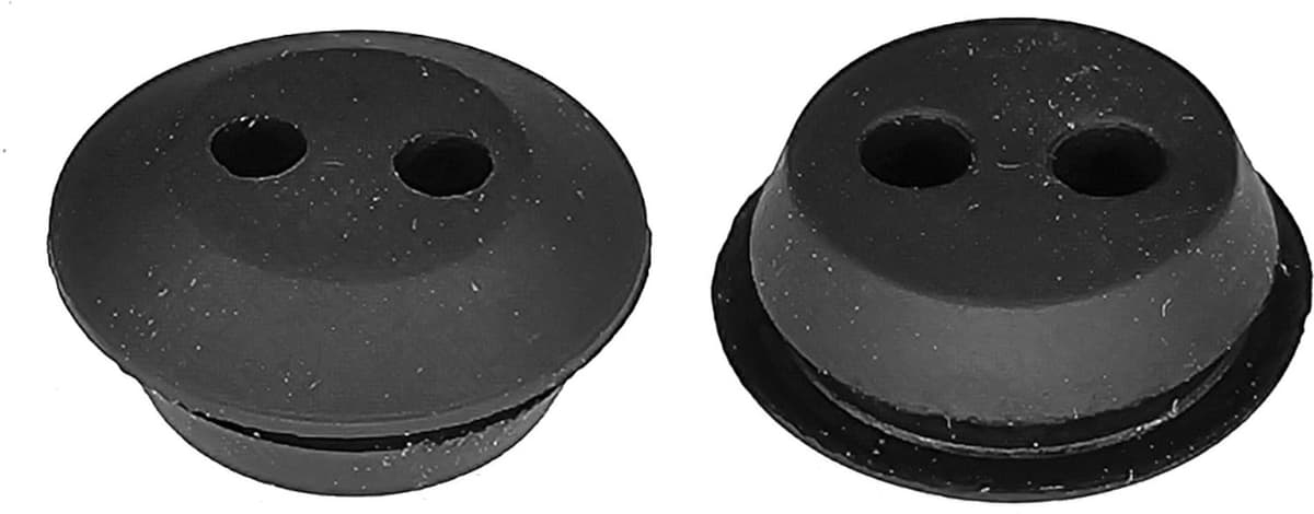 2 x brandstoftank rubberen tubes gassnijder benzine tanktuit universele brandstofleiding buisafdichting bosmaaier trimmer grasmaaier, Ø 20 mm 2 gaten — afbeelding 1