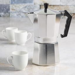 Mokapot - Waterreservoir 300 ml - Gegoten Aluminium - Zilver - Voor Gas, Elektrische en Keramische Kookplaten - Niet voor Inductie — thumbnail 4