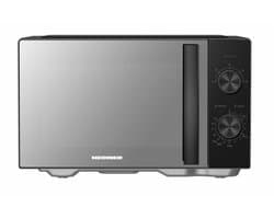 Heinner Vrijstaand Magnetron – 25 L – 800 W – 5 Vermogensstanden – Mechanische Bediening – Spiegelglazen Deur – 35 Min Timer – Ontdooifunctie – Geluidssignaal – Zwart – 5 Jaar Garantie