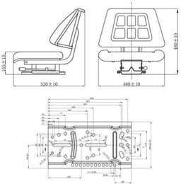 Zitplaats Tractor – Zitplek Buiten – Stoel Grasmaaier – ATV Zitting – Boerderij Zitmeubel – Duurzaam PVC – Stevige Metalen Basis — thumbnail 4