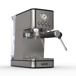Espressomachine RVS met Stoompijp - 15x29x29cm - Compacte Koffiemachine - 1.7L Watertank - Voor Espresso En Latte - voor Thuis Kantoor - Zilver — thumbnail 1
