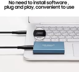 Externe SSD - Draagbare Opslag - Dagelijks Bestandsgebruik - Plug-and-play - 1 TB - Blauw — thumbnail 4