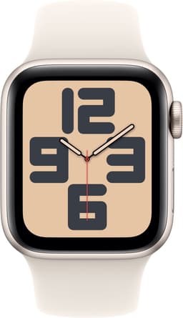 Apple Watch SE 2024 GPS + Cellular 40mm Starlight Aluminium Case with Starlight Sport Band - S/M — thumbnail 3