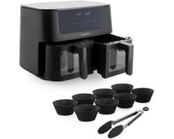 GreenPan Bistro Dual Zone airfryer 2x 4L + 9-delige bakset
