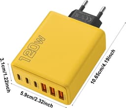 Multi-poort snellaadlader, multipoort USB-oplaadadapter 120W — thumbnail 5