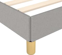 Bedframe met hoofdeinde, lichtgrijs, 120 x 200 cm, stoffen bed voor hotel, logeerkamer, slaapkamer, logeerkamer — thumbnail 3