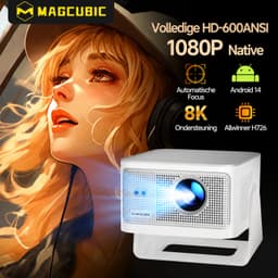 Magcubic® HY350MAX Mini Beamer 8K-1080P Full HD Smart Projector-600ANSI Lumen-Draagbare Beamer voor Film & Gaming-Thuisbioscoop–180° Draaibaar-Automatische focus-Geïntegreerde Google Play&6000+ Apps–Android 14-WiFi 6&Bluetooth 5.4 — thumbnail 3