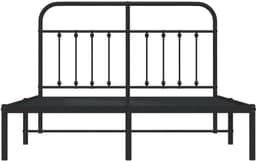 Bedframe van metaal, zwart, 140 x 200 cm, met hoofdeinde — thumbnail 5