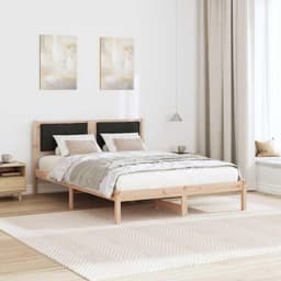 Bedframe zwart, 150 x 200 cm, massief grenen — thumbnail 3