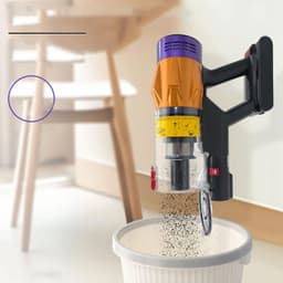Handstofzuiger – Draadloze stofzuiger voor thuis – 6-in-1 functionaliteit – Met wandlaadstation – Hoog vermogen – Stofzuig- en dweilfunctie – 550W – Goud — thumbnail 4