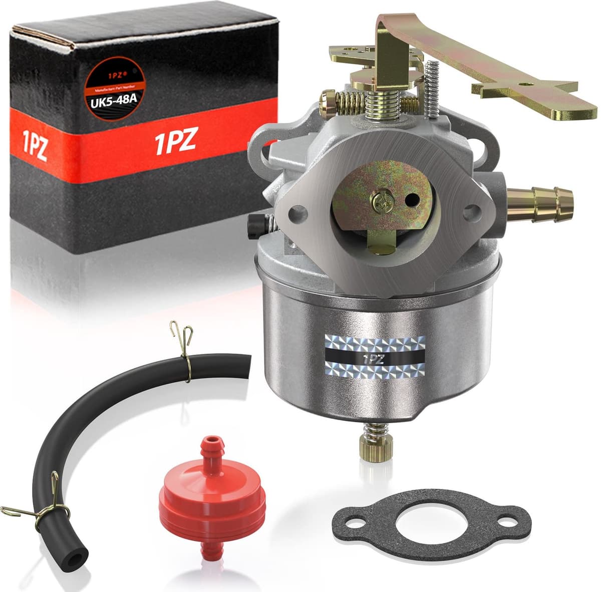 FR6-AQ1 carburateur voor 30S 35S 43S grasmaaier, vervanging voor AQ148 motor, met benzinefilter, slang, afdichting en klem — afbeelding 1