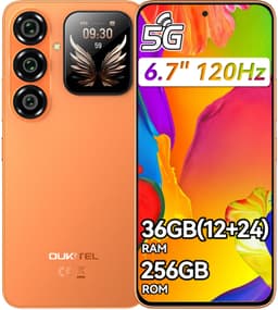 OUKITEL P2 Plus Smartphone 5G - 6,7" - 36GB RAM - 256GB ROM - Android 16 - 5000mAh 45W - GPS NFC OTG - mobiele telefoon - Oranje — thumbnail 1